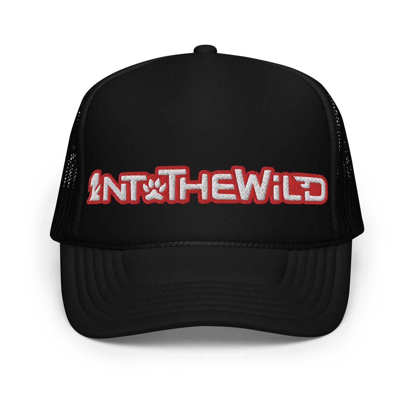 1ntothewild red foam trucker cap