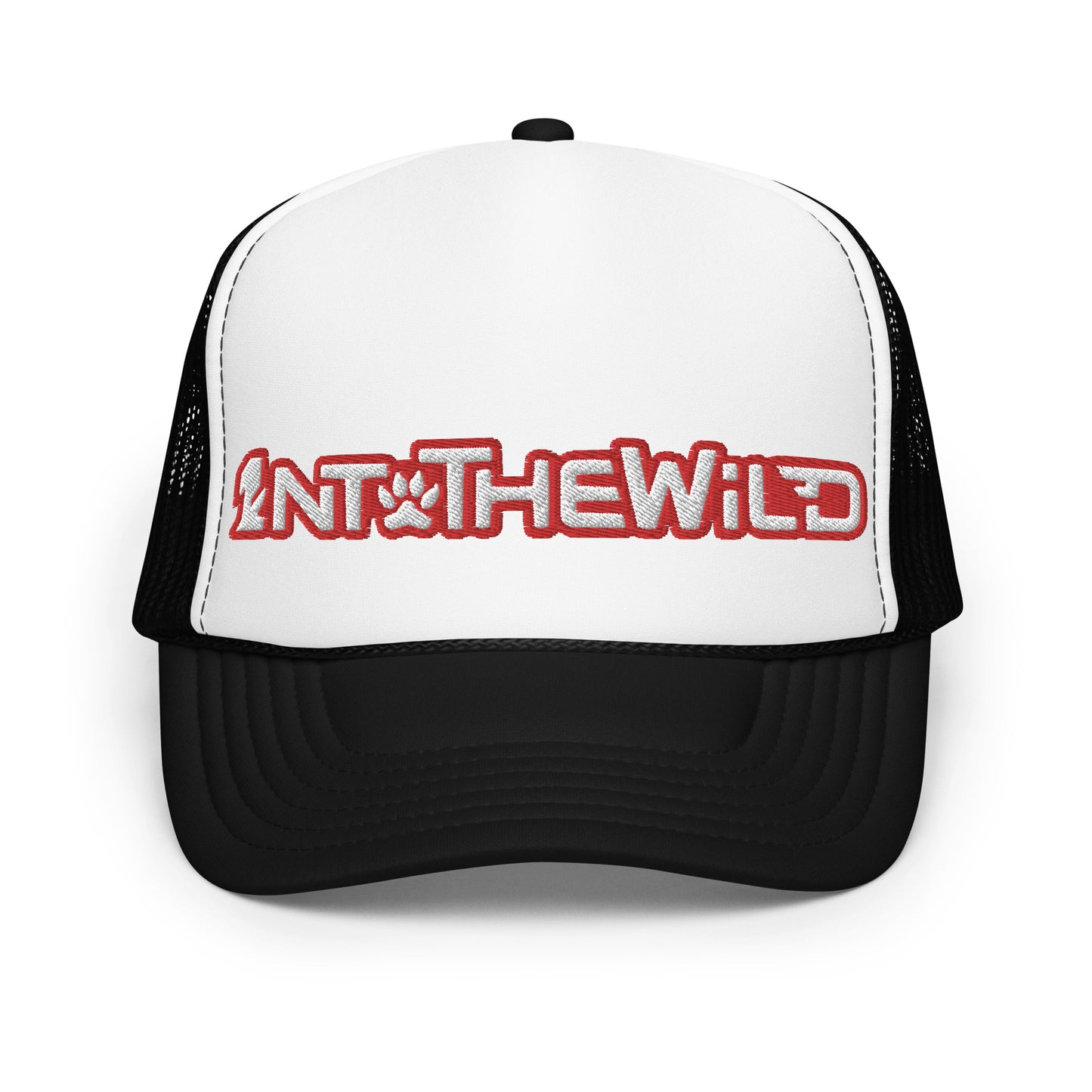 1ntothewild red foam trucker cap