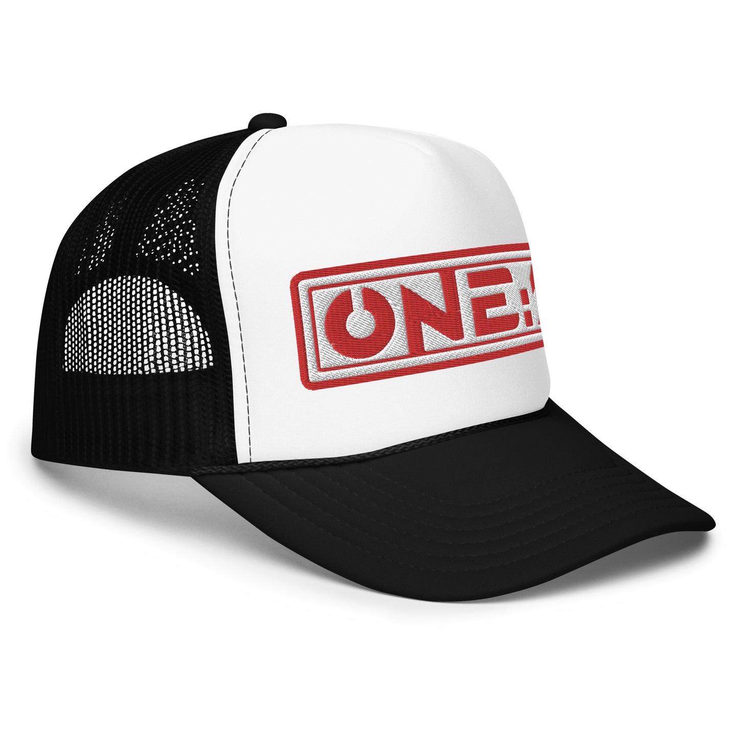 One:1 red foam trucker cap