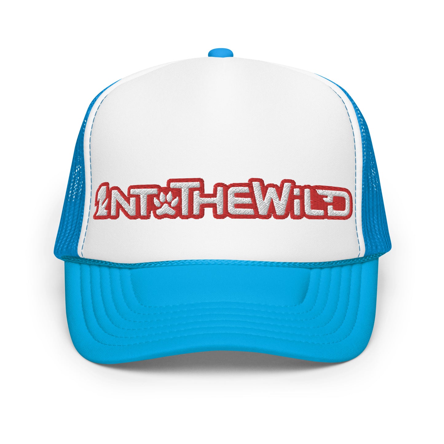 1ntothewild red foam trucker cap