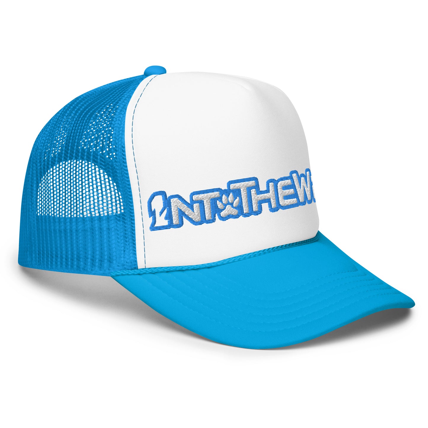 1ntothewild blue foam trucker cap