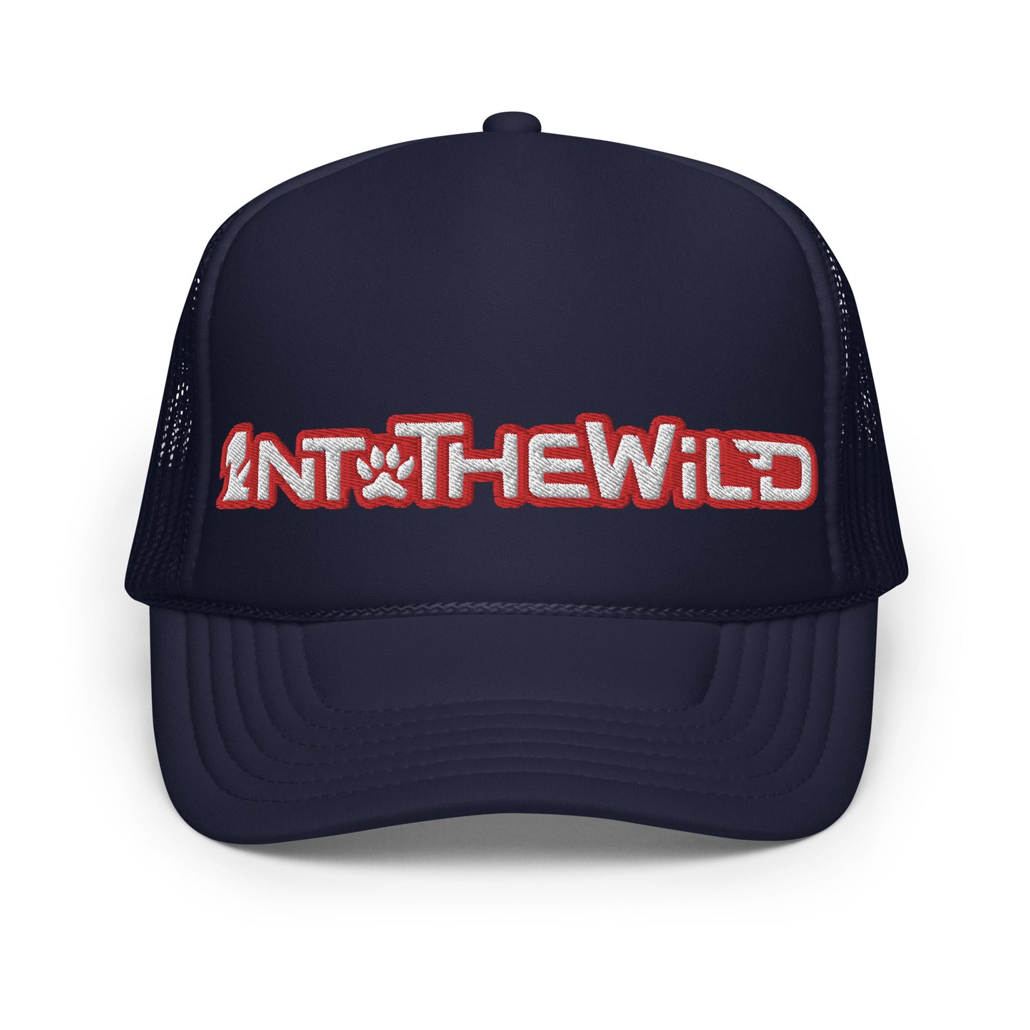 1ntothewild red foam trucker cap