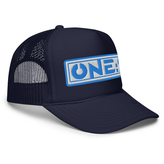 One:1 blue foam trucker cap