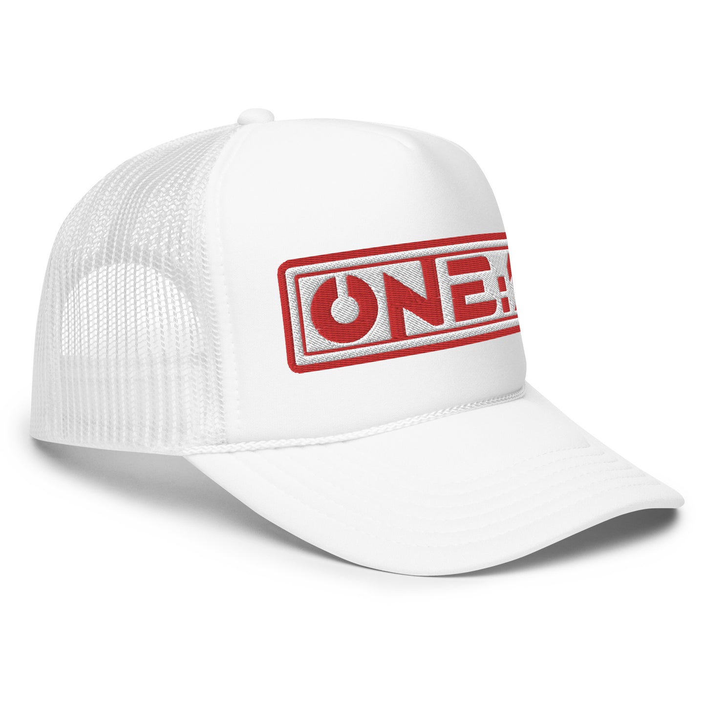 One:1 red foam trucker cap