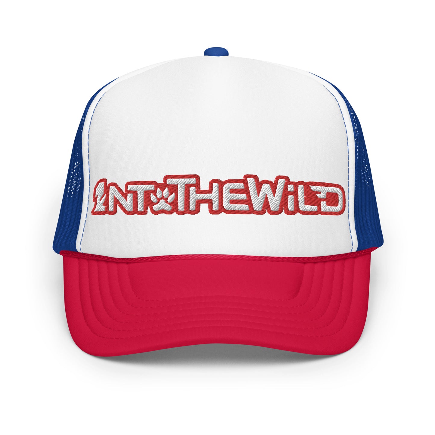 1ntothewild red foam trucker cap