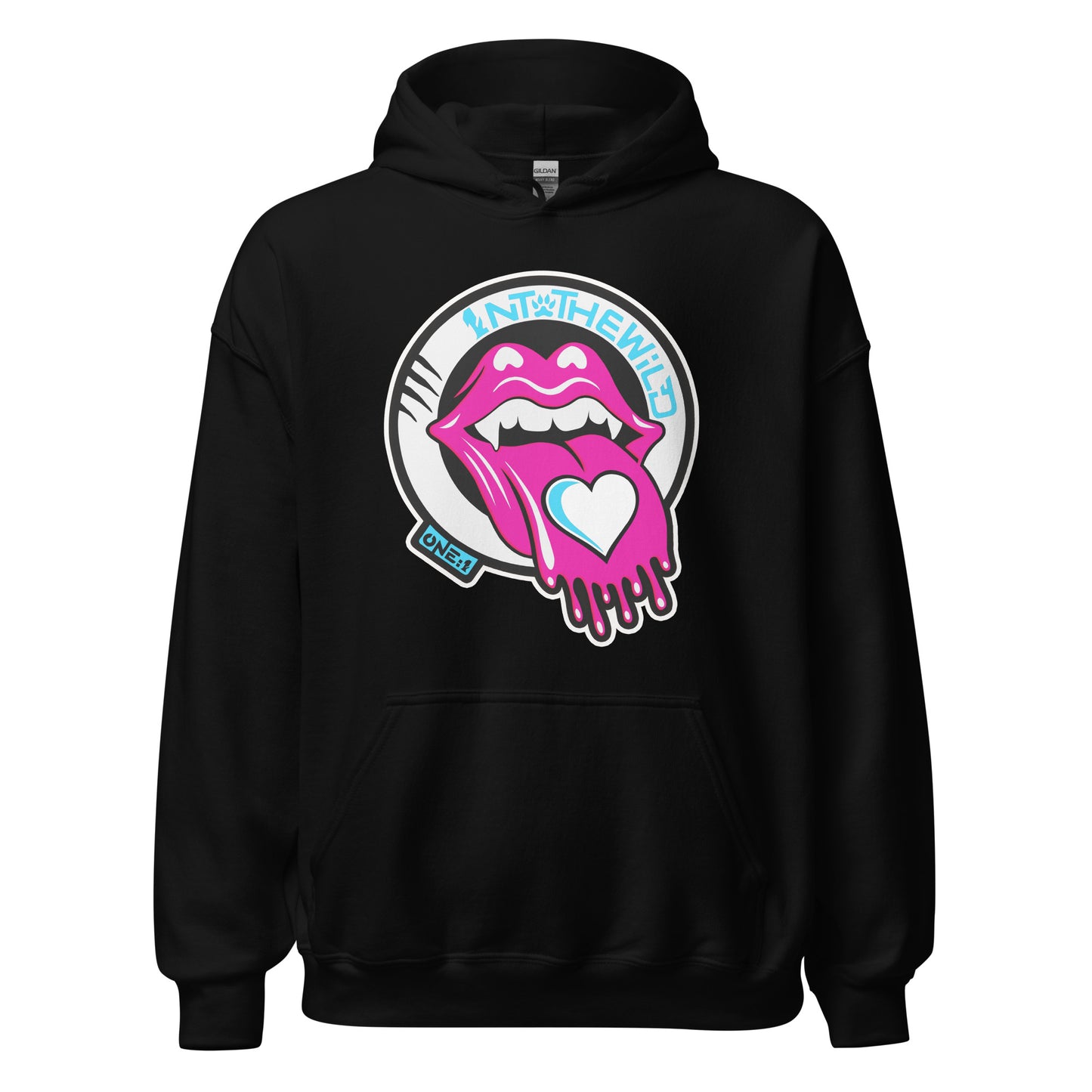 Vampy Love pink & blue hoodie