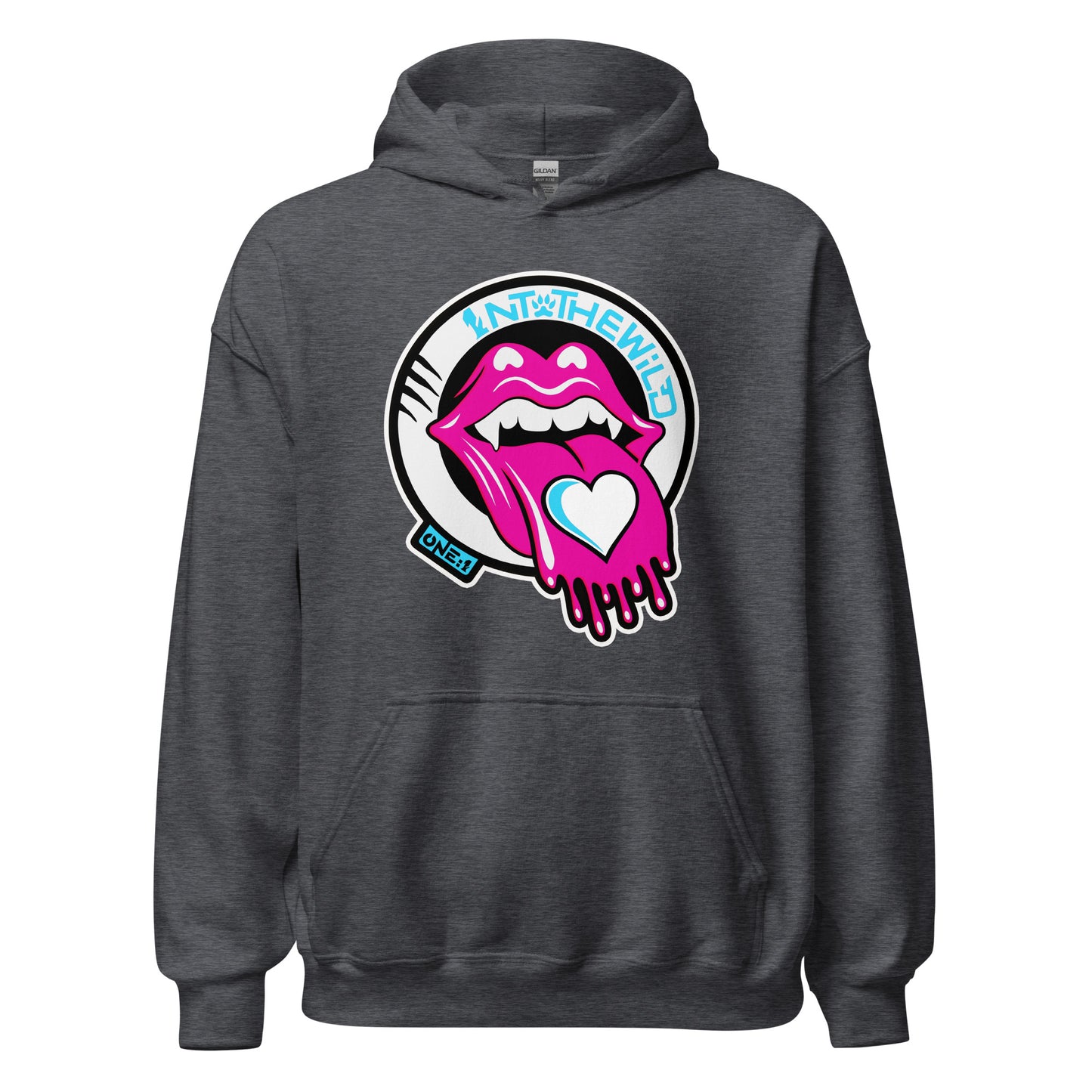 Vampy Love pink & blue hoodie