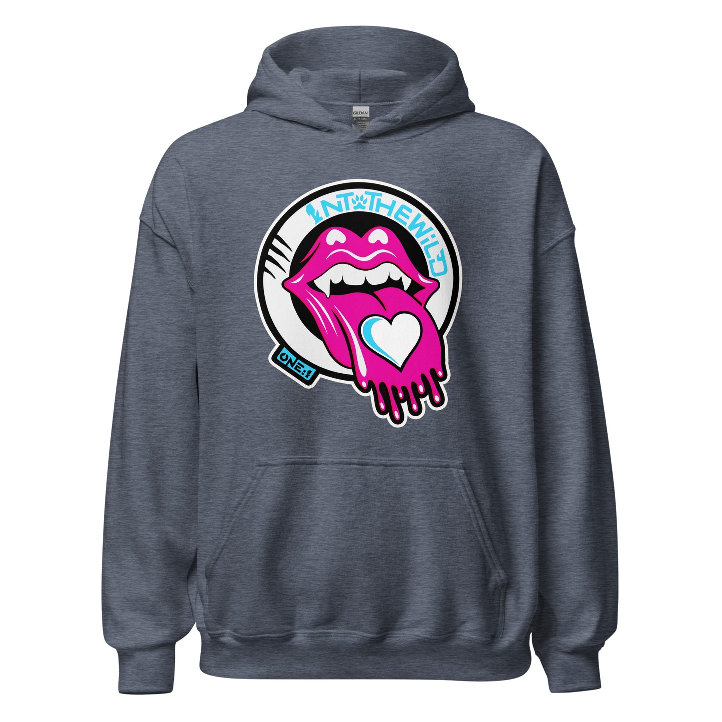 Vampy Love pink & blue hoodie