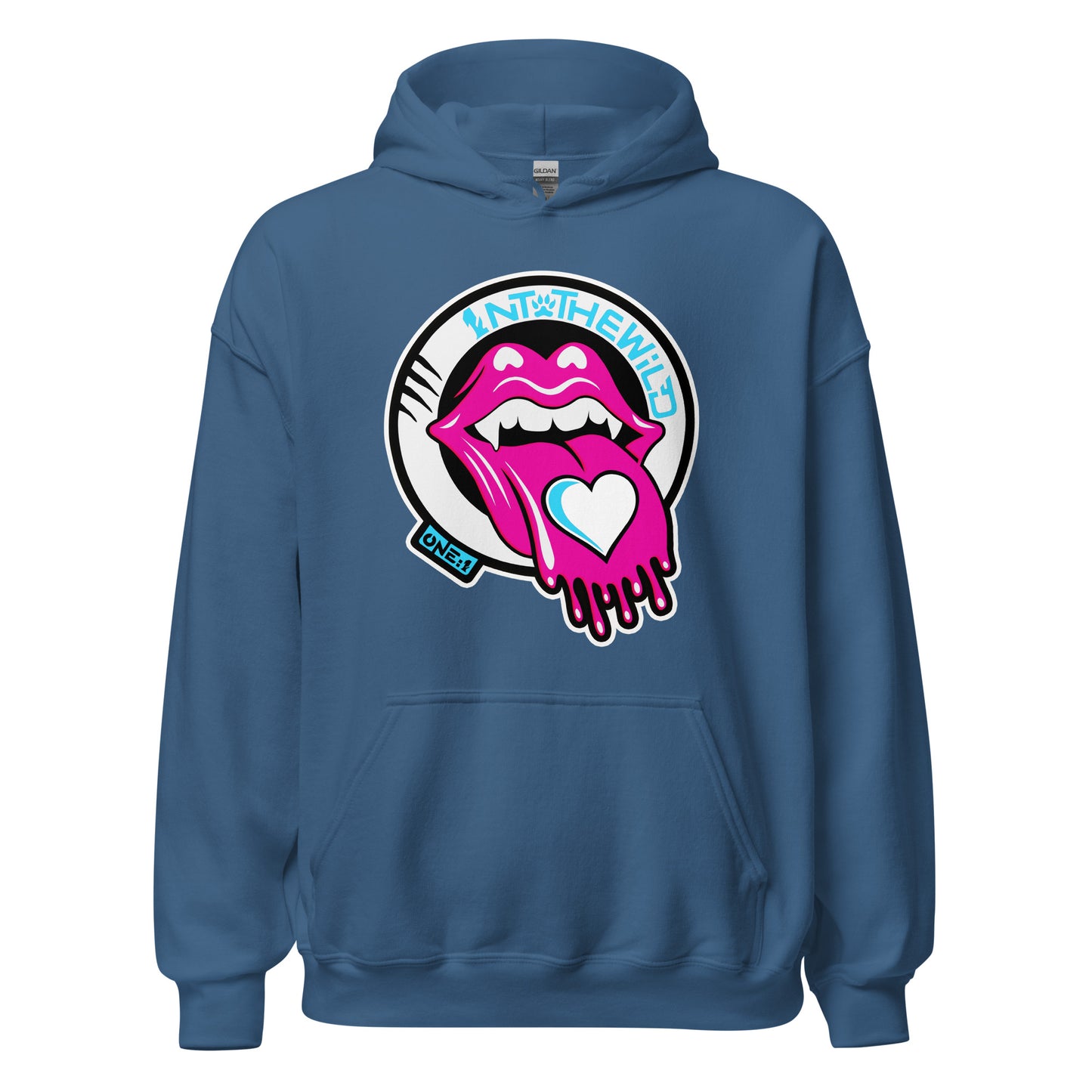 Vampy Love pink & blue hoodie