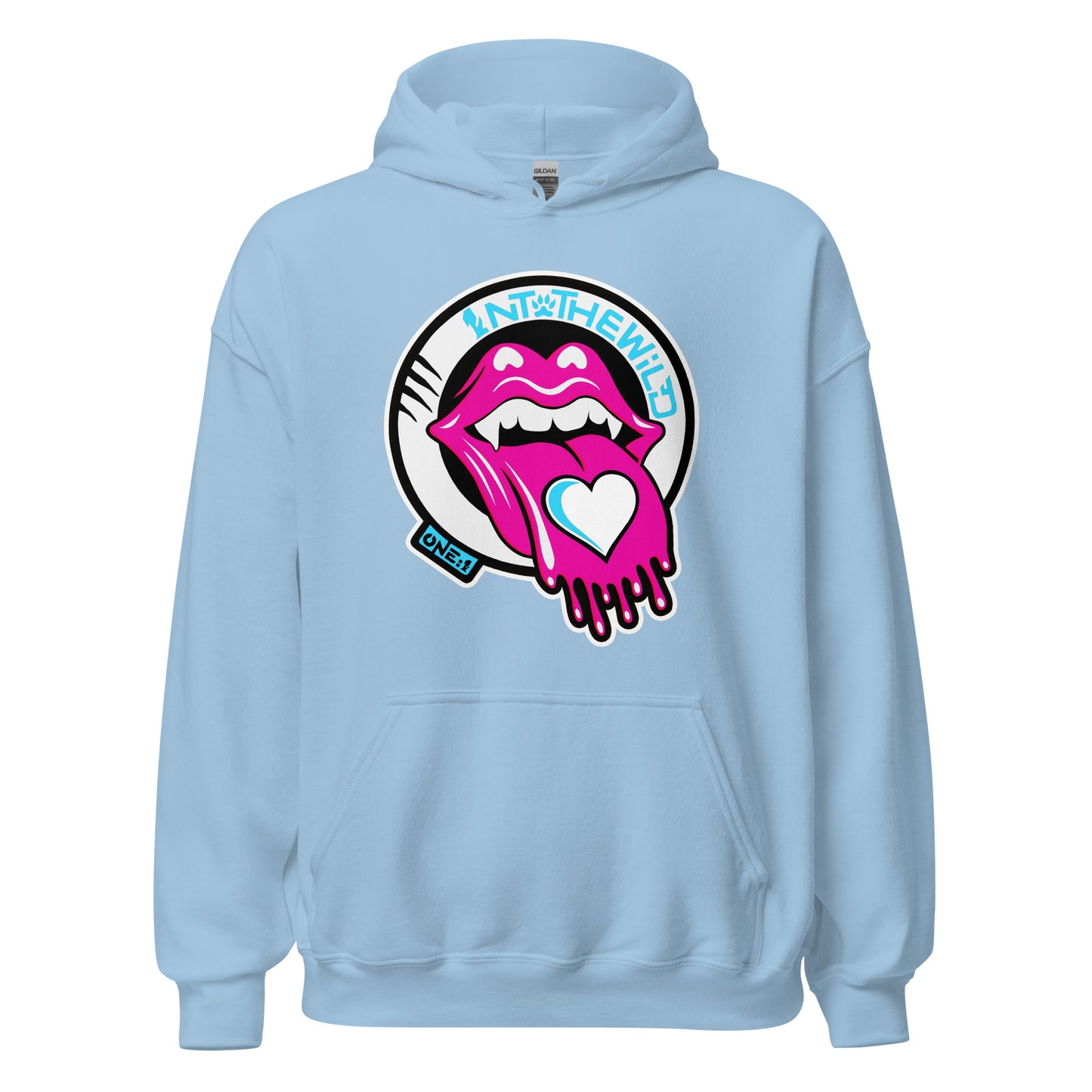 Vampy Love pink & blue hoodie