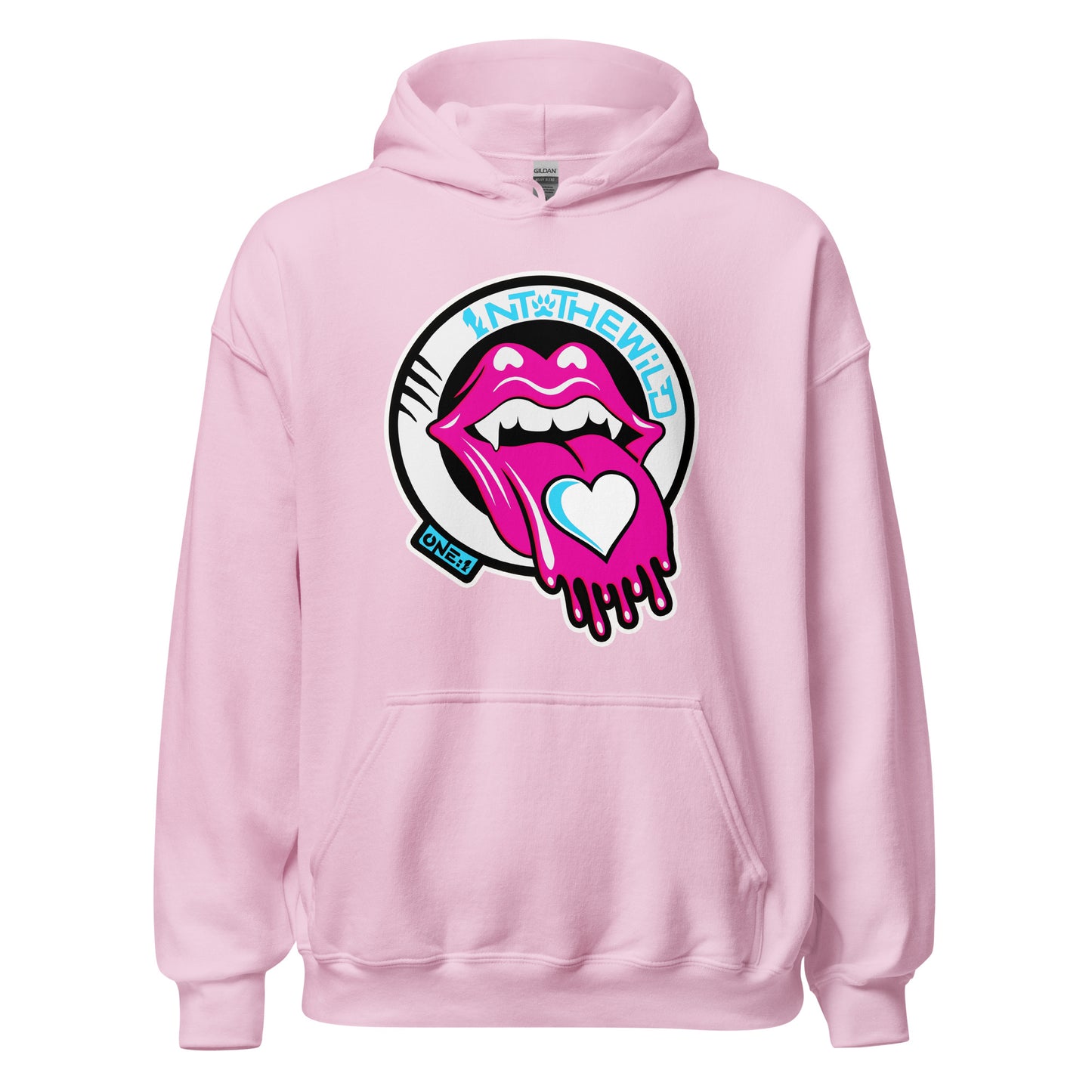 Vampy Love pink & blue hoodie