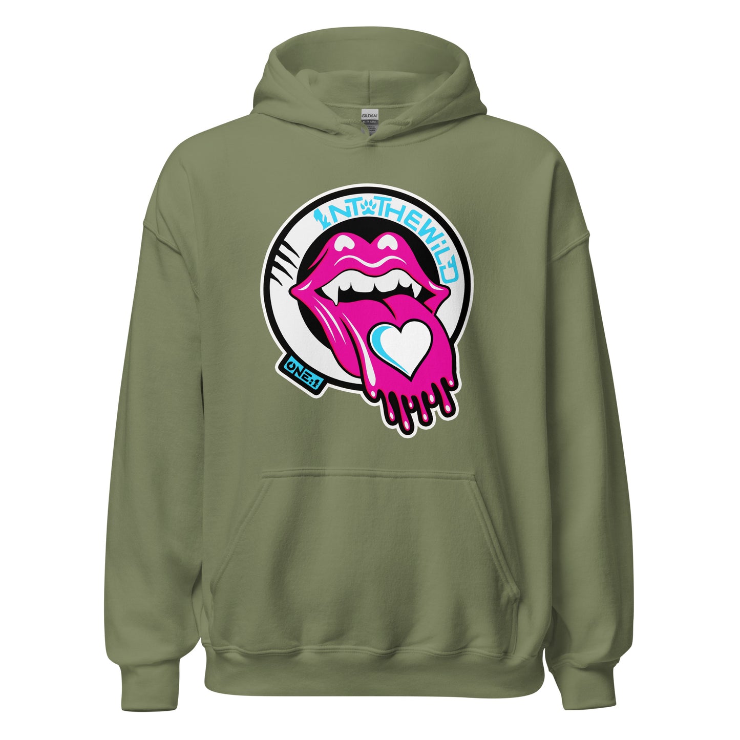 Vampy Love pink & blue hoodie