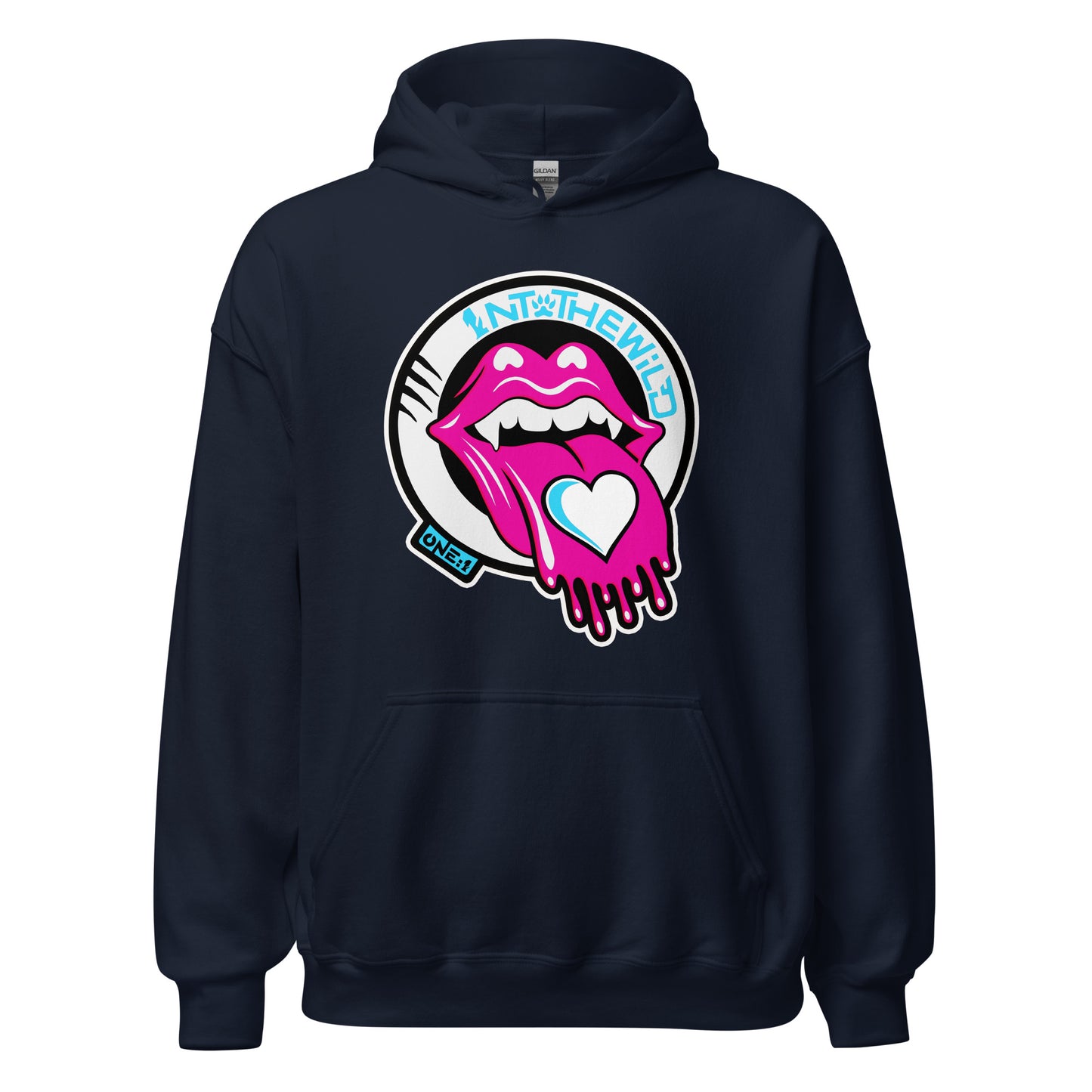 Vampy Love pink & blue hoodie