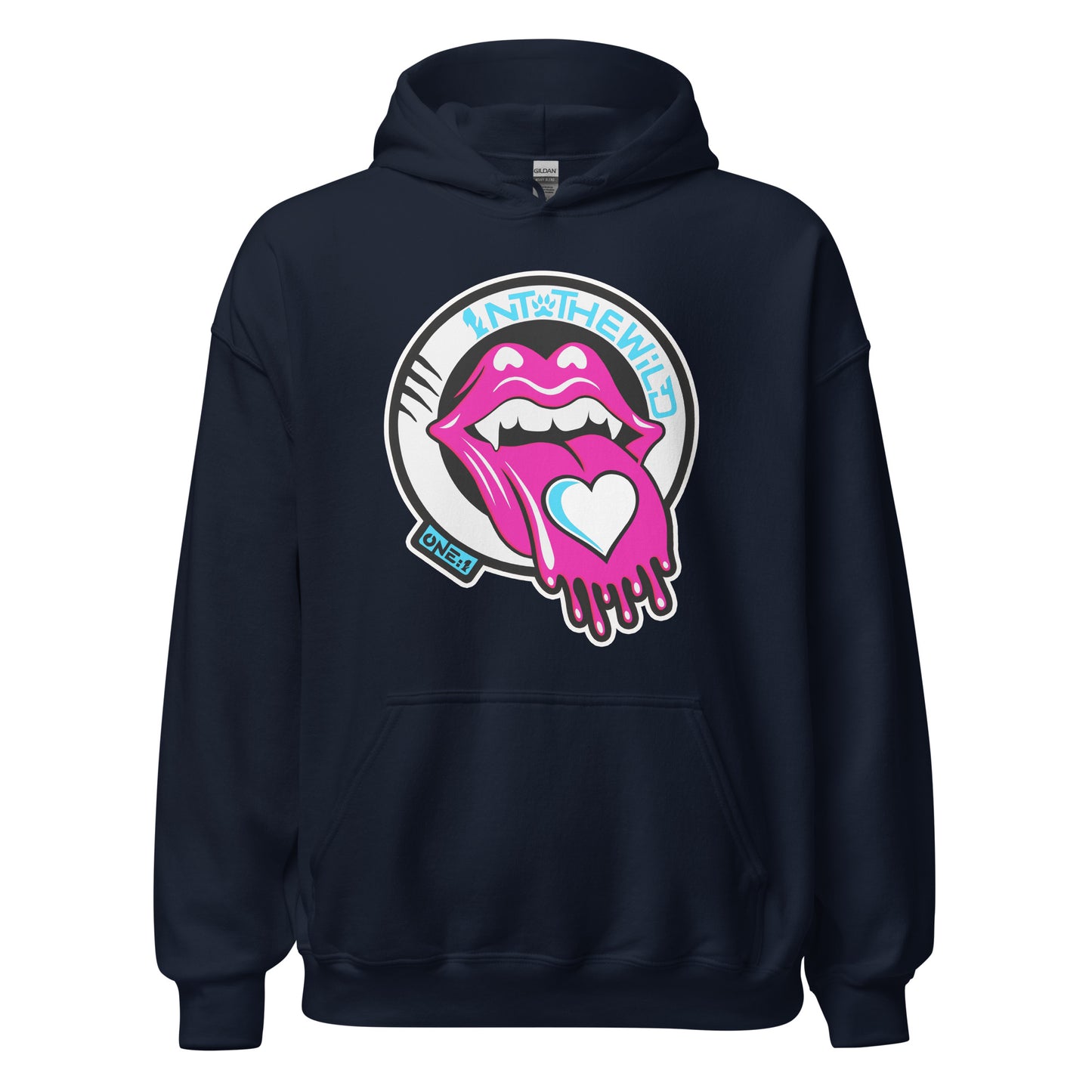 Vampy Love pink & blue hoodie