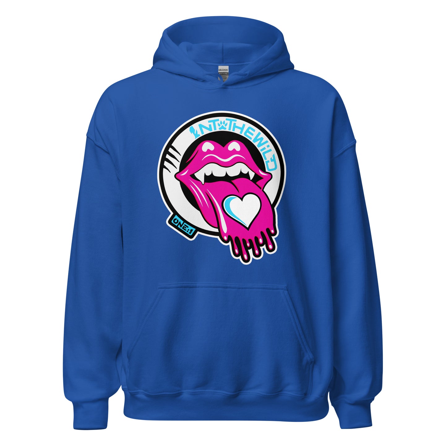 Vampy Love pink & blue hoodie