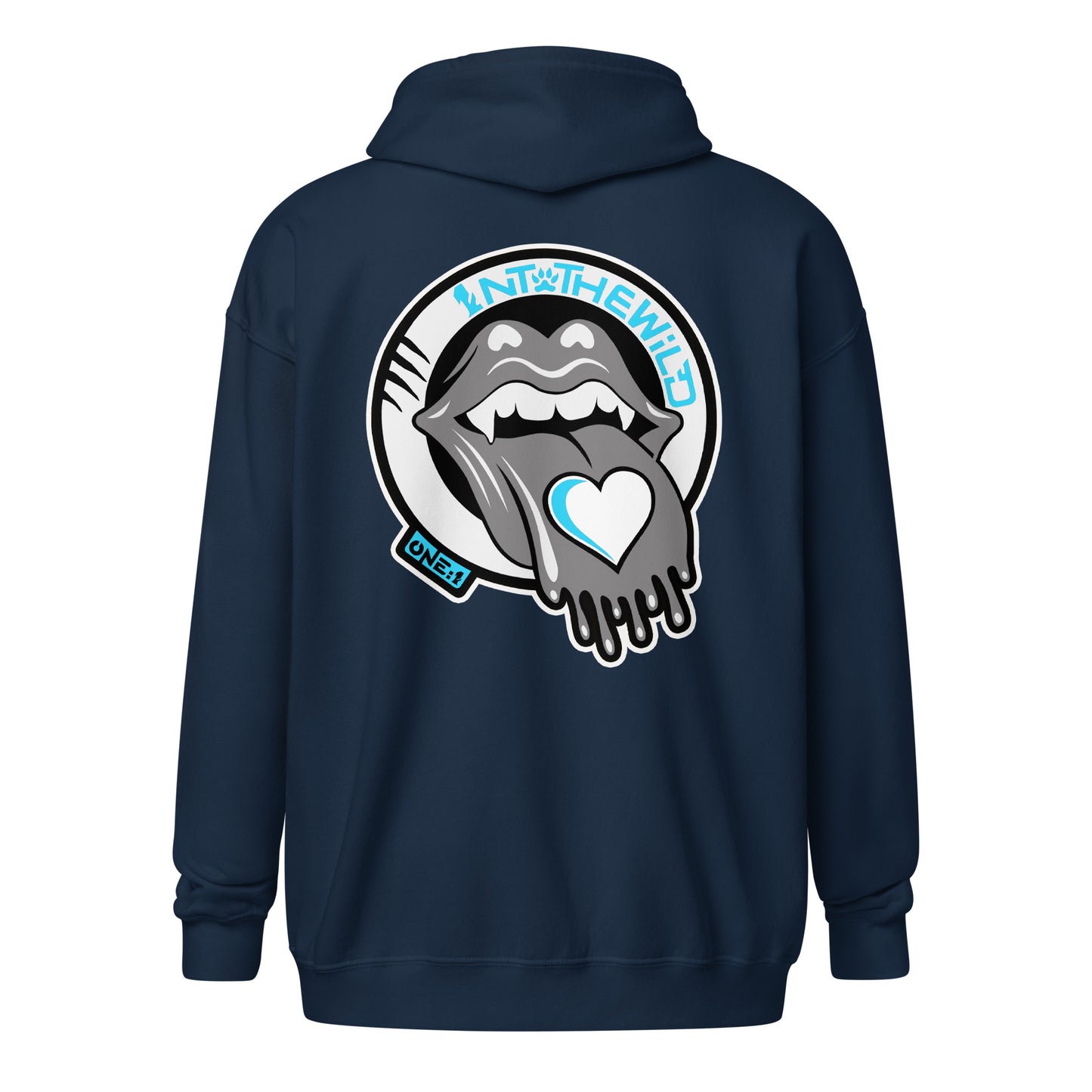 Vampy blue zip hoodie