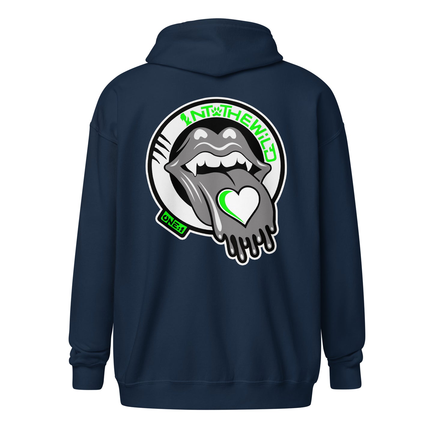 Vampy green zip hoodie