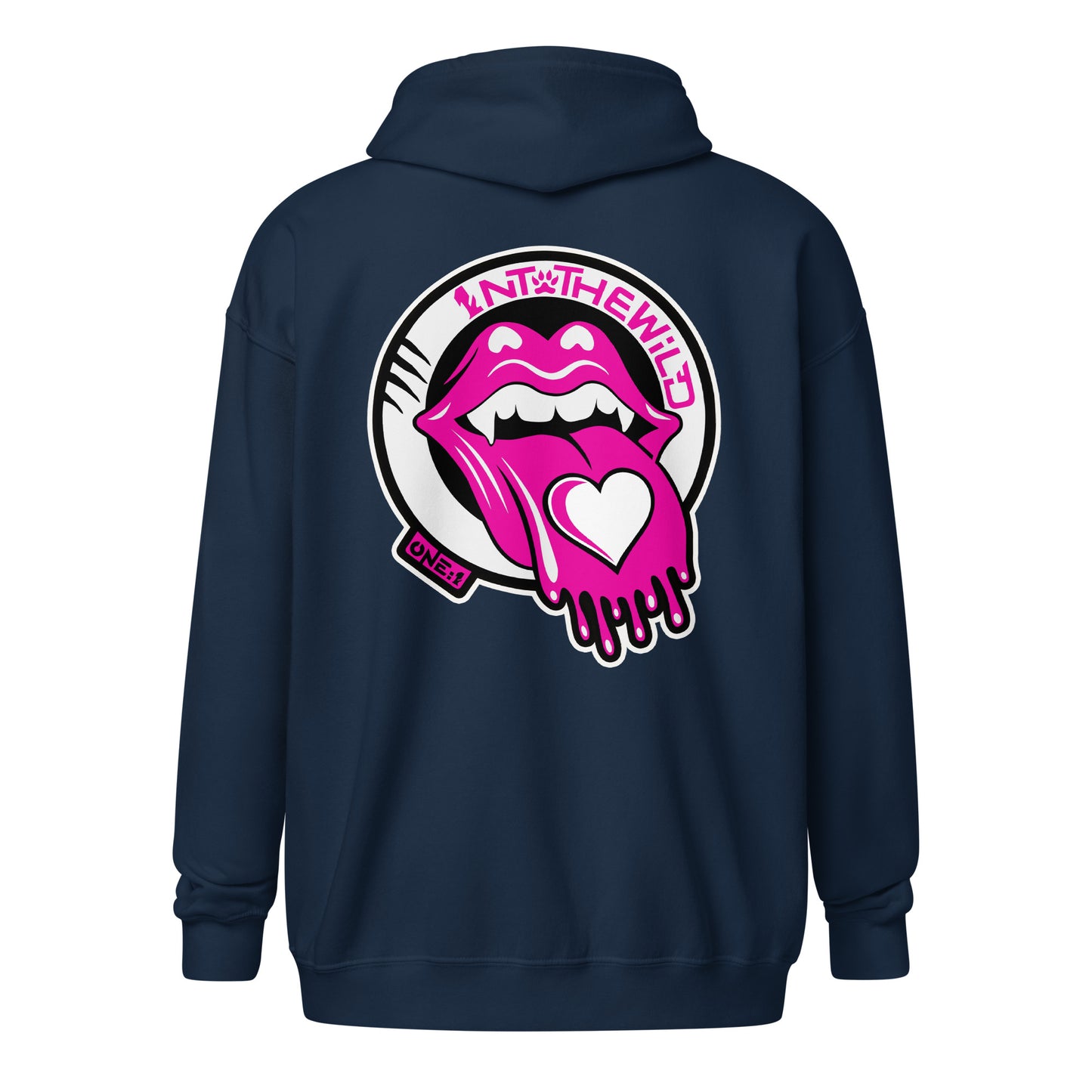 Vampy pink BIG zip hoodie