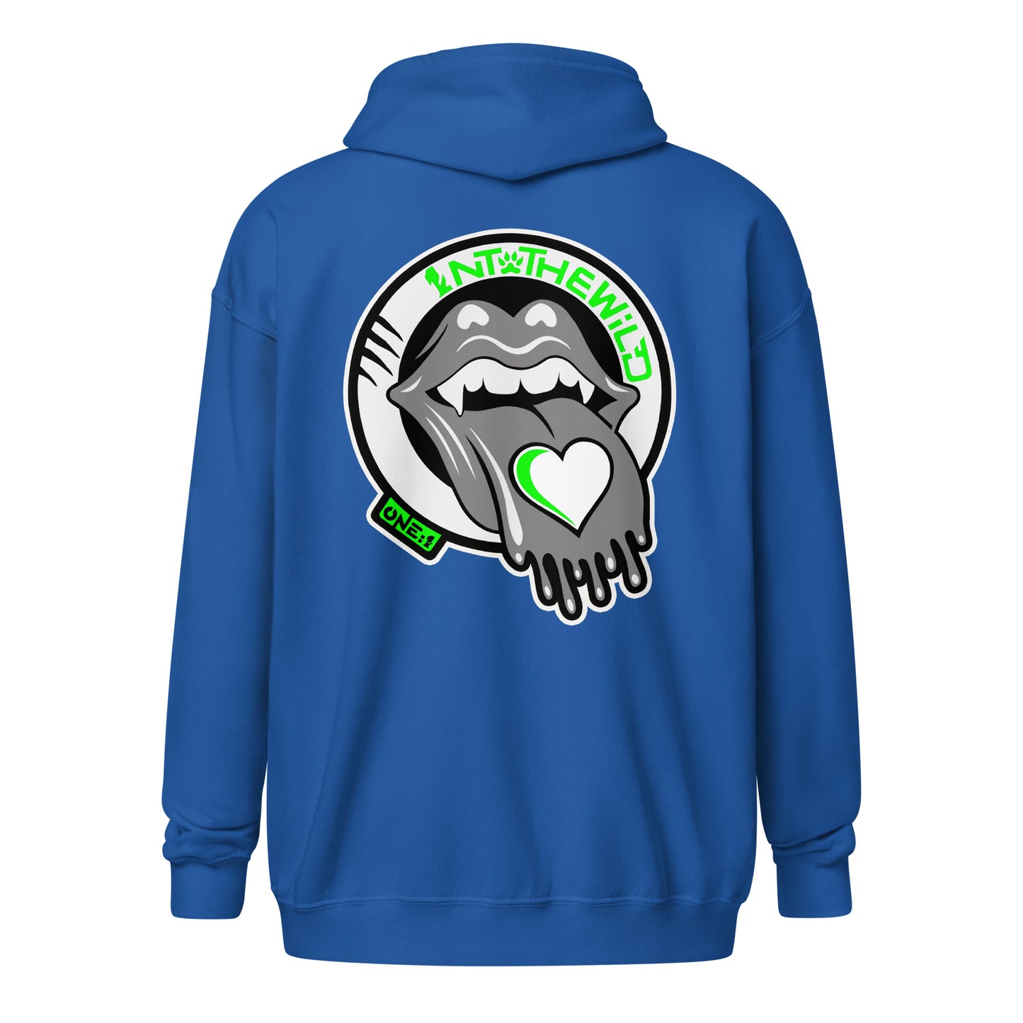 Vampy green BIG zip hoodie