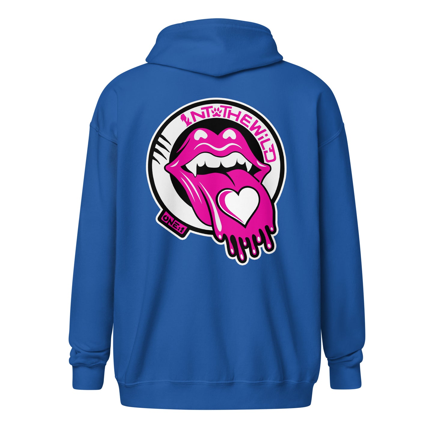 Vampy pink BIG zip hoodie