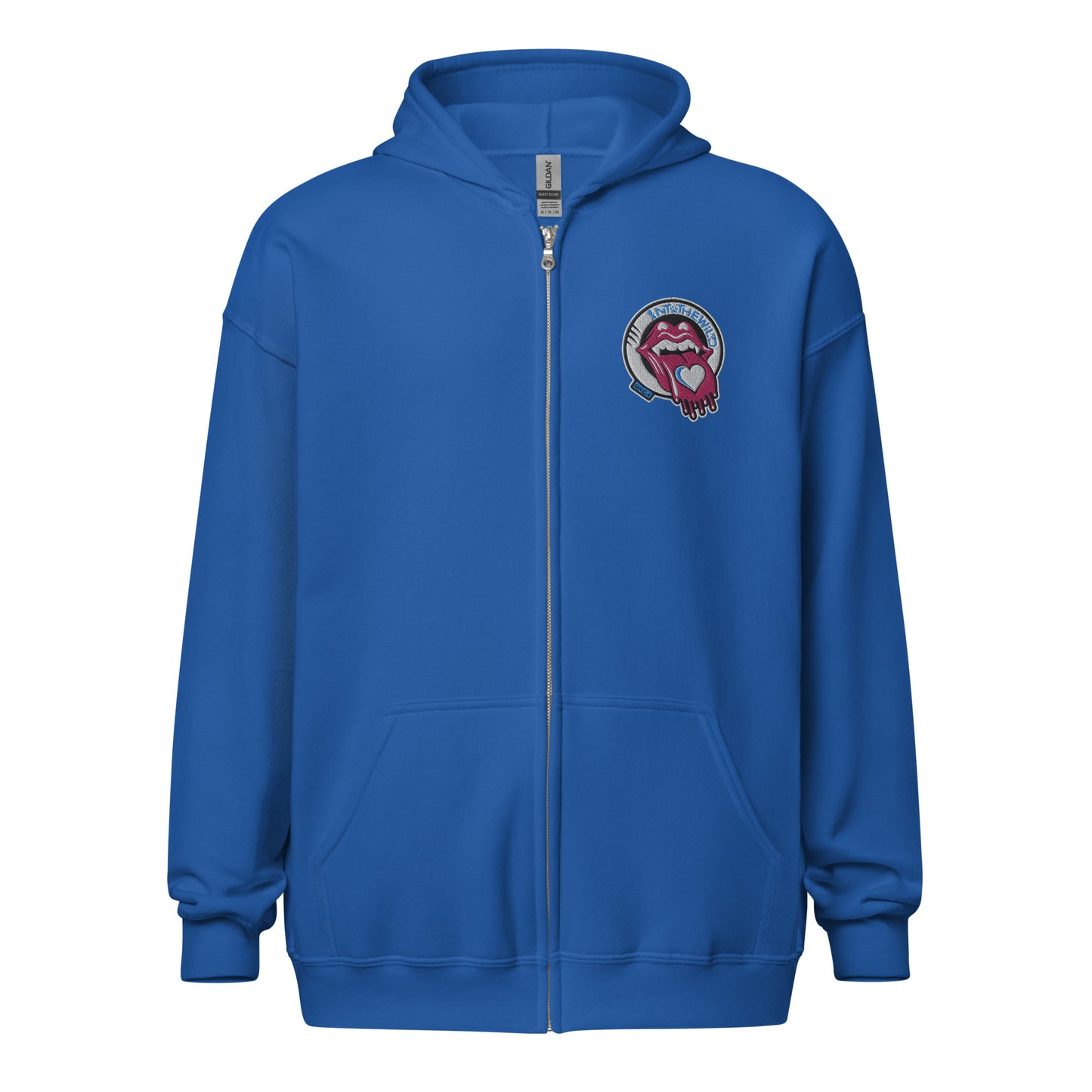 Vampy pink & blue zip hoodie