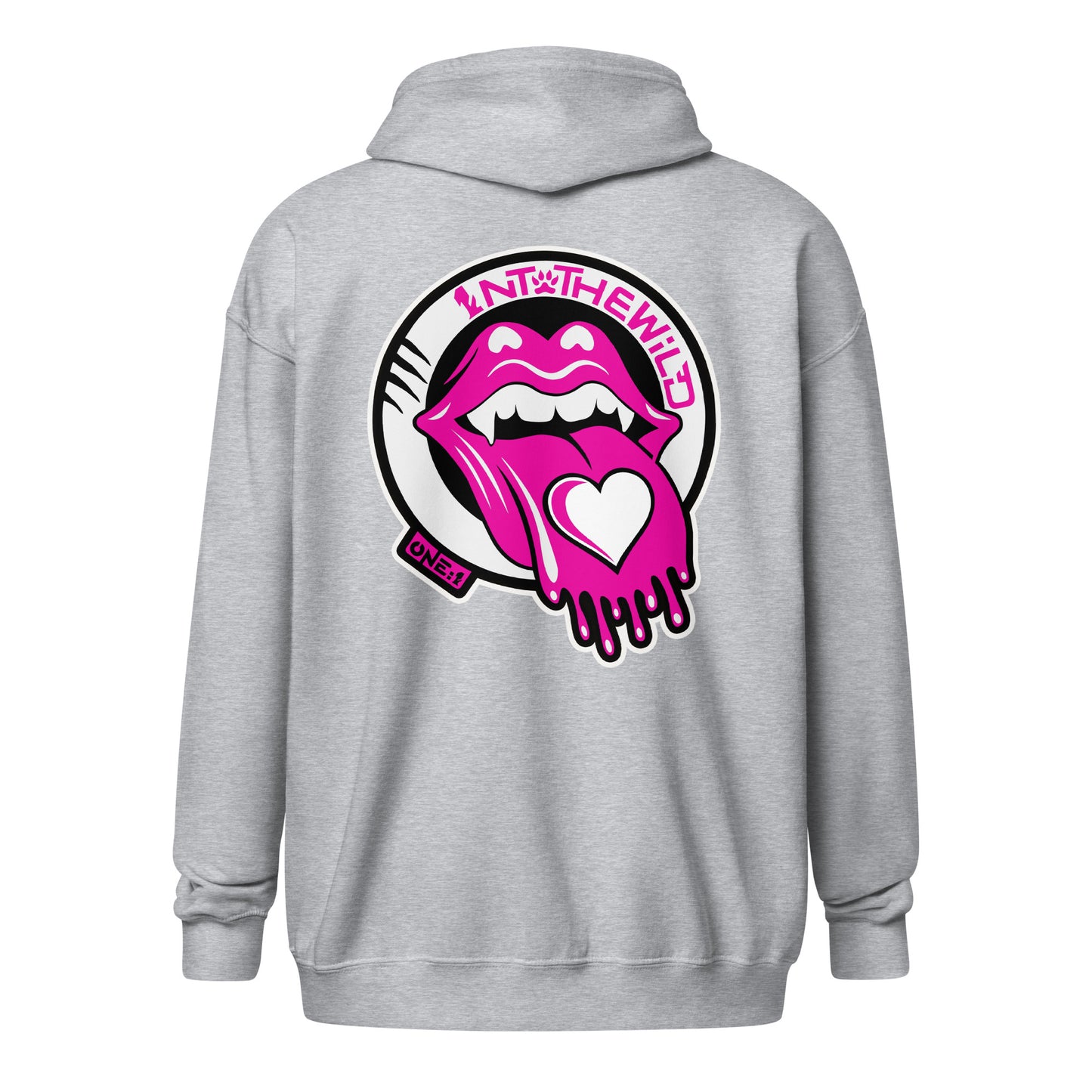 Vampy pink BIG zip hoodie